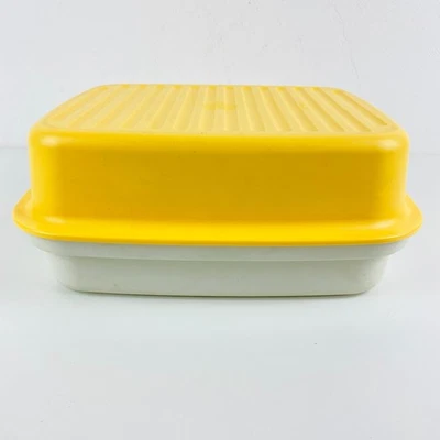 Tupperware Bäckermeister Brotkasten Brotmax Laibwächter Groß Gelb Weiß 1469-1 - Bild 1 von 4