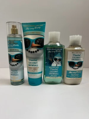 Bola de nieve de coco esmerilado Bath & Body Works tú eliges niebla/loción/lavado/crema Foto 1 de 4