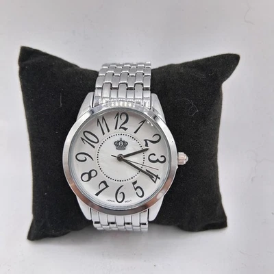 Coroa de relógio de prata feminina Premier Designs joias no caminho certo, mostrador branco. - Imagem 1 de 4