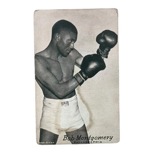 Bob Montgomery Philadelphia 1940s mostra carta boxe Vintage primo vecchio pugile - Foto 1 di 2