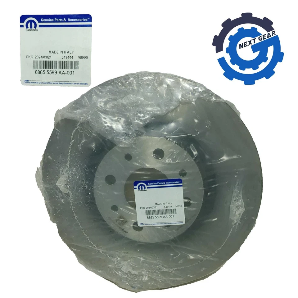 Новый оригинальный производитель Mopar передний правый или левый дисковый тормоз ротор для 2024 Fiat 500E 686555599AA - Изображение 1 из 4