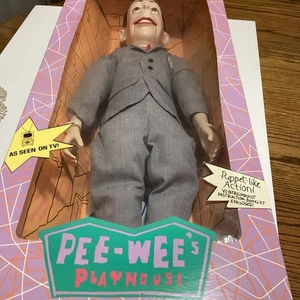 PEE WEE HERMAN Ventriloquist Puppet Doll 25” 1989 Matchbox Large  Vintage NIB - Picture 1 of 16