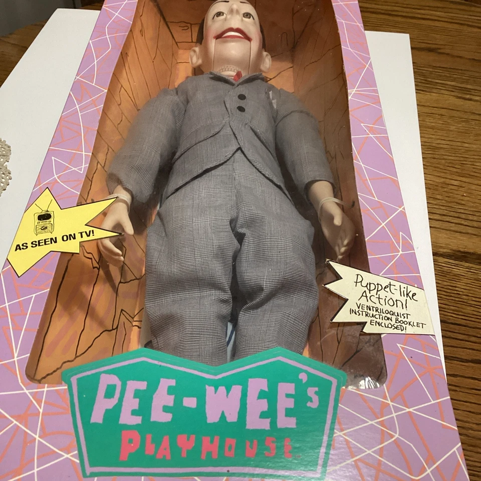 PEE WEE HERMAN Ventriloquist Puppet Doll 25” 1989 Matchbox Large  Vintage NIB - Image 1 of 4