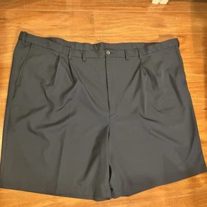 Coole 18 Pro Herrenshorts Größe 60 marineblau plissiert erweiterbare Taille 9,5 Zoll Komfort - Bild 1 von 8