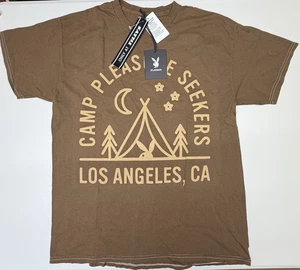 T-shirt Playboy Camp Pleasure Seekers TILLY's uomo media casual logo nuova con etichetta - Foto 1 di 7