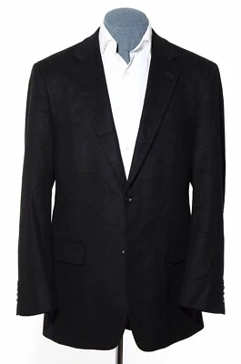 Chaqueta Blazer Abrigo Deportivo 42L Largo Ajuste Clásico Pronto Uomo Negro 100% Cachemira Foto 1 de 4
