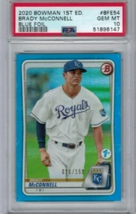 2020 Bowman 1st Edition Brady McConnell Blue Foil Prospect #'ed 020/150 - Picture 1 of 1