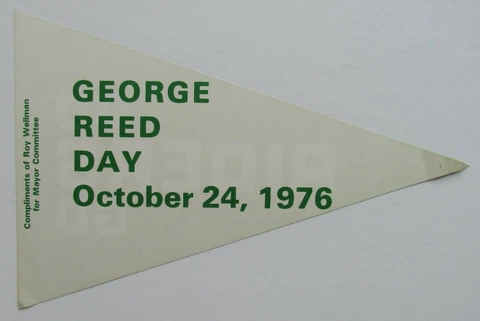 1976 George Reed Day CFL Paper Pennant Saskatchewan Roughriders Football Cover