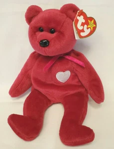 Valentine heart 'VALENTINA' Beanie Baby w/ Tag Errors & P.E. Pellets - Picture 1 of 7