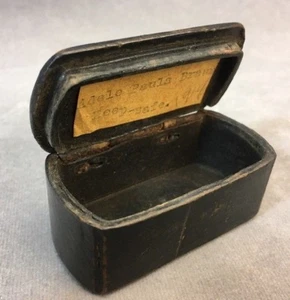 Antik Lack Pappmaché Schnupftabakdose Keep-Safe 1914  - Bild 1 von 7