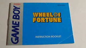 Wheel of Fortune Nintendo Game Boy Instruction Booklet 1990 Manual Only Retro - Picture 1 of 2