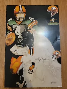 2002 Brett Favre #4 12x18 Steakhouse Menü Kunst Werbung Green Bay Packers - Bild 1 von 7