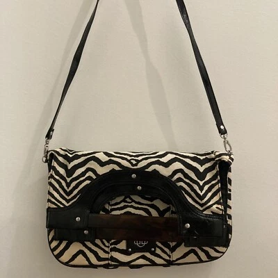 Cartera bandolera con estampado de cebra Dana Buchman Foto 1 de 4