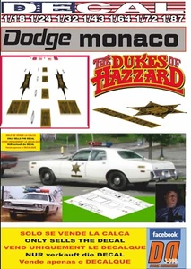 DECAL DODGE MONACO DUKES OF HAZZARD ROCO`S POLICE (08) - Picture 1 of 1