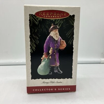 Hallmark Keepsake Ornament 1995 Feliz Olde Santa 6to en Serie Coleccionistas con Caja Foto 1 de 4