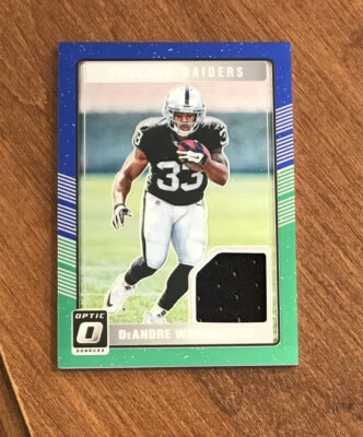 DeAndre Washington 2016 Optic Rookie Threads Green Blue Jersey DRT Raiders RC - Image 1 of 2