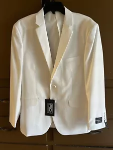 RD ROYAL DIAMOND Men's White Suit 2 Buttons Size 40S - Picture 1 of 7