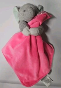 CARTER’S  LIGHT Pink STRIPES Gray Grey ELEPHANT LOVEY BABY BLANKET SIZE: OS - Picture 1 of 6