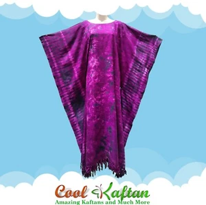 Schicker Farbstoffdruck Damen Kaftan lang ethnisch handgefertigt lebendig groß Damen cool - Bild 1 von 15