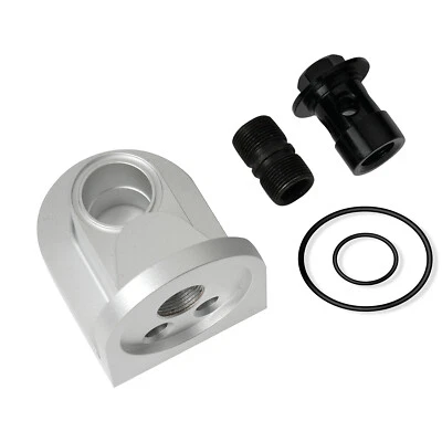 Adaptador de filtro de óleo de motor tarugo 90 graus prata para Ford M-6880-B50 - Imagem 1 de 4
