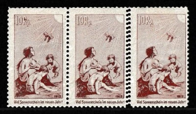 SWITZERLAND 1912 Pro-Juventute forerunner block with double perforation. MH. - Image 1 of 2