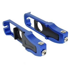 Blue Rear Axle Blocks Chain Adjusters Tensioner Kit For YAMAHA YZF R6 2017-2021 - Picture 1 of 5