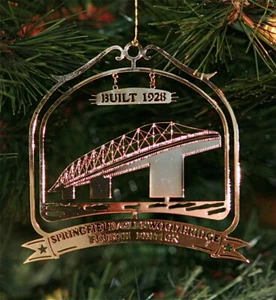 Springfield Glenwood Bridge OR 4th Ed. Feiertag Christbaumschmuck Messing24k - Bild 1 von 5