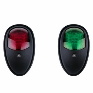1Pair Boat Black Plastic LED Navigation Light Marine Starboard Port Side Light - Picture 1 of 5
