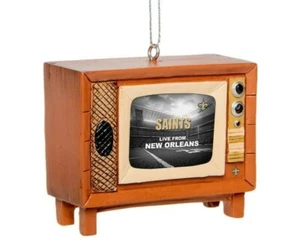 New Orleans Saints Christmas Tree Holiday Ornament New - Logo Nostalgia Retro TV - Picture 1 of 2