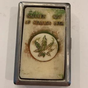 Natures Way Of Staying High Vintage Metal Case For “Cigs” 4” - Picture 1 of 5
