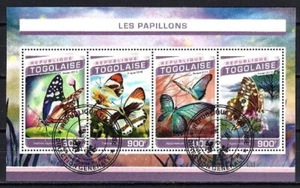 Animaux Papillons Togo 2016 (56) Yvert n° 5282 à 5285 oblitérés - Bild 1 von 1