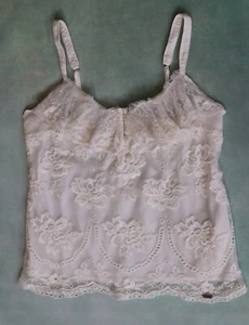ABERCROMBIE KIDS GIRLS LACE Ivory TANK TOP Camisole SIZE X-Large - Picture 1 of 5