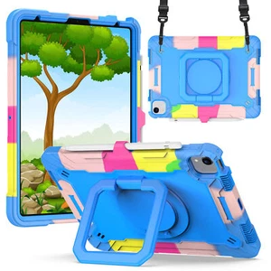 Military Grade Hybrid Armor Case with 360 Degree Rotation Kickstand for iPad - Picture 1 of 3