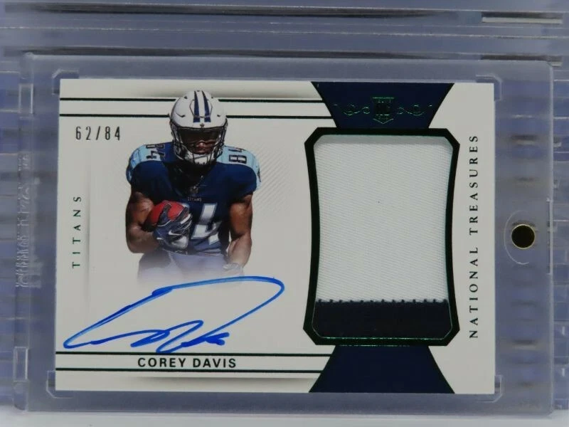 2017 National Treasures Corey Davis Green Rookie Patch Auto Autograph #62/84 D71 - Image 1 of 1