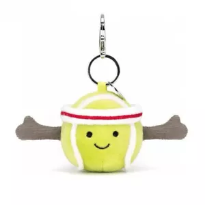 Jellycat Amuseables Sports Tennis Ball Bag Charm Key Chain - Picture 1 of 4