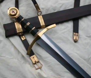 Hand Forged High Carbon steel Viking Sword Sharp Medieval Sword With Scabbard - Bild 1 von 4