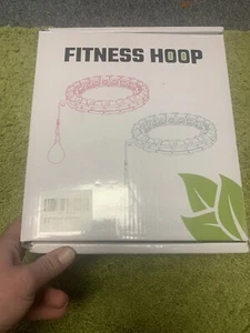 Weighted PINKHula Hoop Fitness 24 Knots Adult Smart Hoola Thin Waist Weight Loss - Picture 1 of 9