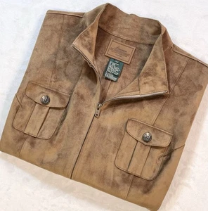 Ralph Lauren Dry Goods Supply Company Women’s Faux Suede Full Zip Vest Sz 2XL - Picture 1 of 12