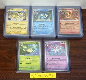 Pokemon Prismatic Evolutions Tech Sticker Black Star Promo Set ¡Lote de 29! ¡Nuevo! - Imagen 1 de 15