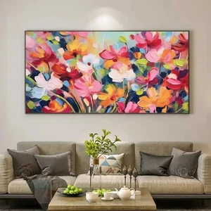 Quadro astratto fiori colorati tela arte da parete quadro poster da parete murale - Foto 1 di 2