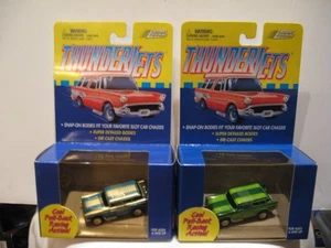 JOHNNY LIGHTNING 1:64 THUNDERJETS HO SLOT CAR SNAP-ON BODIES - CHEVY NOMADS - Picture 1 of 2
