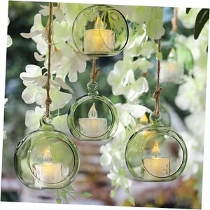  12pcs Glass Orb Set, 2.17" & 1.93" Spheres for Air Plant Terrarium, Tea Green - Picture 1 of 7