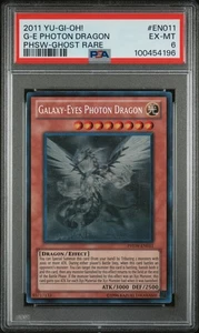 2011 YUGIOH PHSW-EN011 GALAXY-EYES PHOTON DRAGON GHOST RARE PSA 6 EX #100454196 - Picture 1 of 2