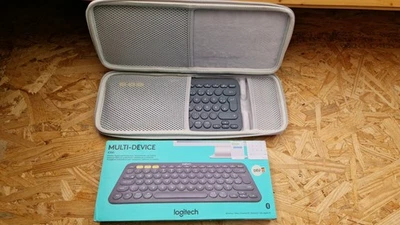 Logitech K380 kabellose Bluetooth Tastatur inkl. Hardcase Tasche - Bild 1 von 4