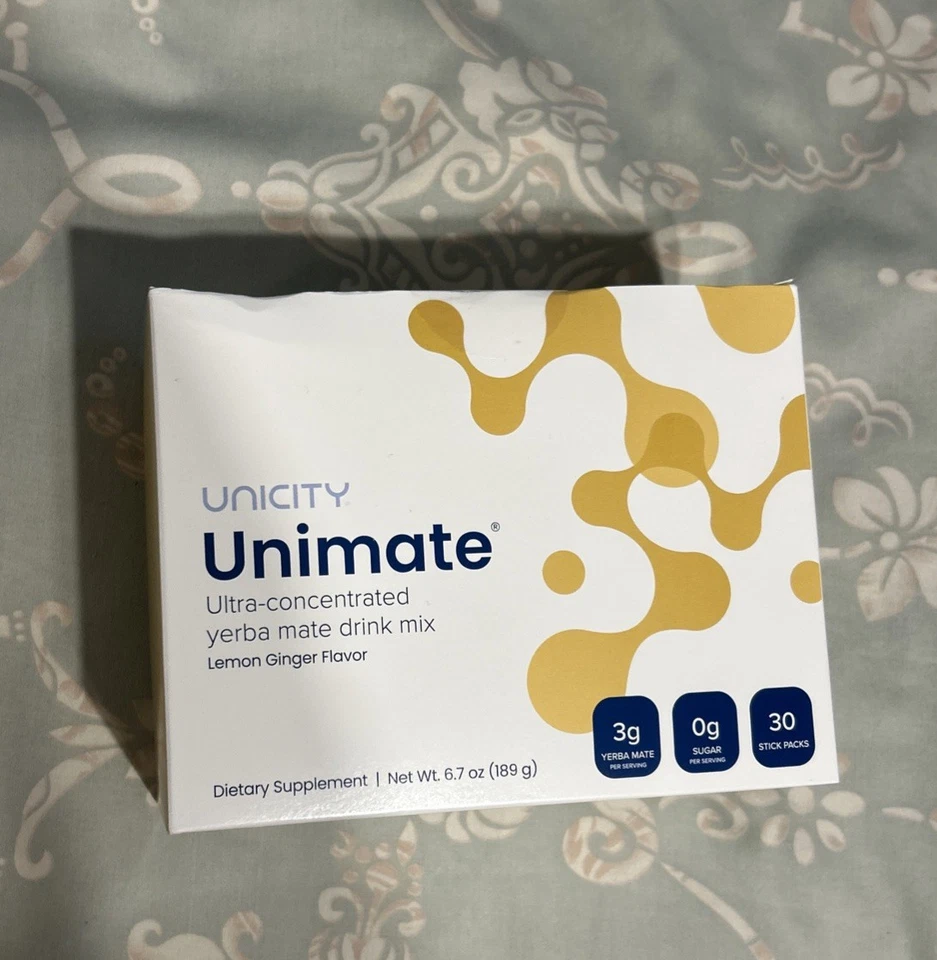 *NEW* Unicity Unimate Yerba Mate Supplement LEMON GINGER 30 Packets - FREE SHIP - Image 1 of 1