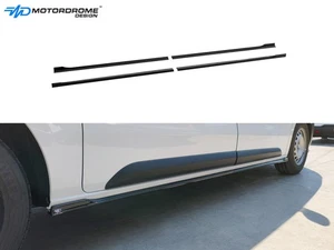 SIDE SKIRTS EXTENSIONS FOR OPEL VIVARO C / PEUGEOT EXPERT MK3 ABS GLOSS BLACK - Picture 1 of 6