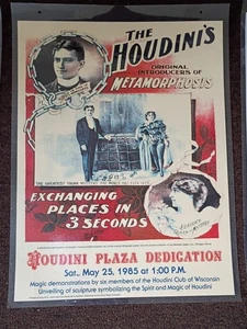 Houdini's Metamorphosis Poster 19"x25" Houdini Plaza Dedication Laminated - Picture 1 of 1