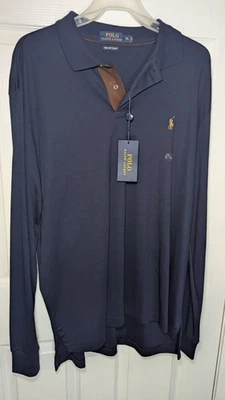 Polo Ralph Lauren Men's Blue Pima Soft  Long Sleeve Shirt Size XL - Image 1 of 4