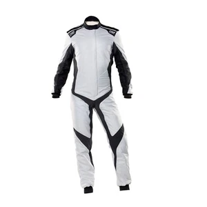 Traje de Carrera Go Kart F1 Blanco, Negro CIK FIA Nivel 2 Aprobado Calidad Premium Custo - Imagen 1 de 3