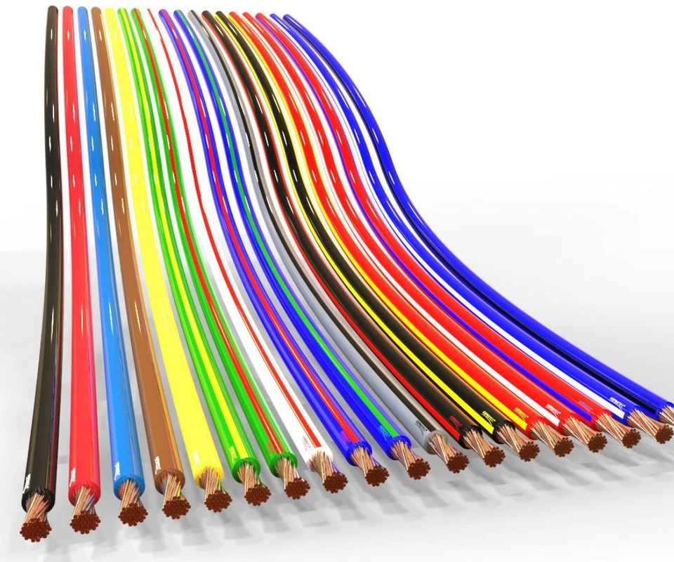 AUPROTEC 20m automotive 1.0 mm² thinwall electrical auto cable wire 31 colours